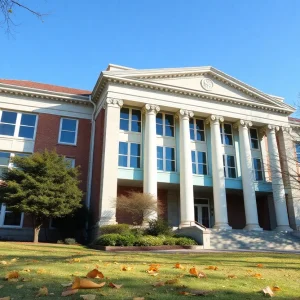 Debris from the structural failure at University of Mississippi's Pavilion