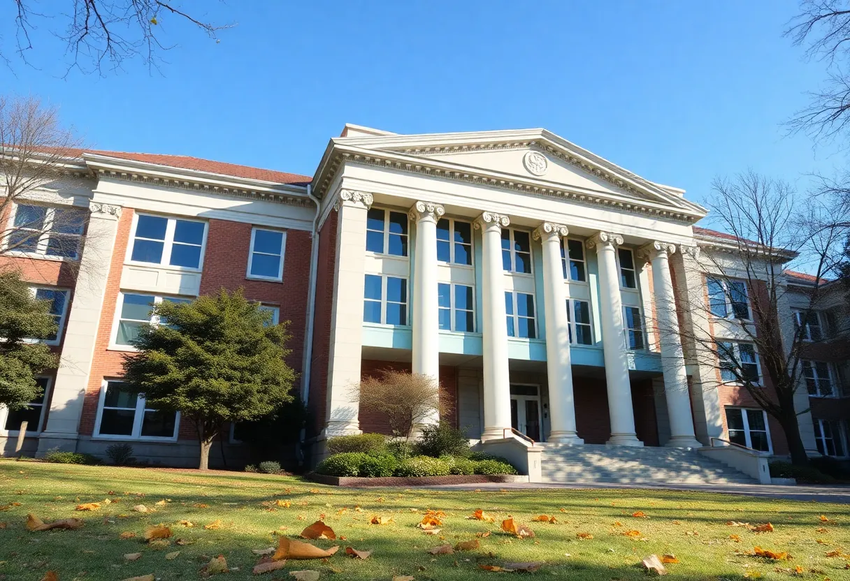 Debris from the structural failure at University of Mississippi's Pavilion