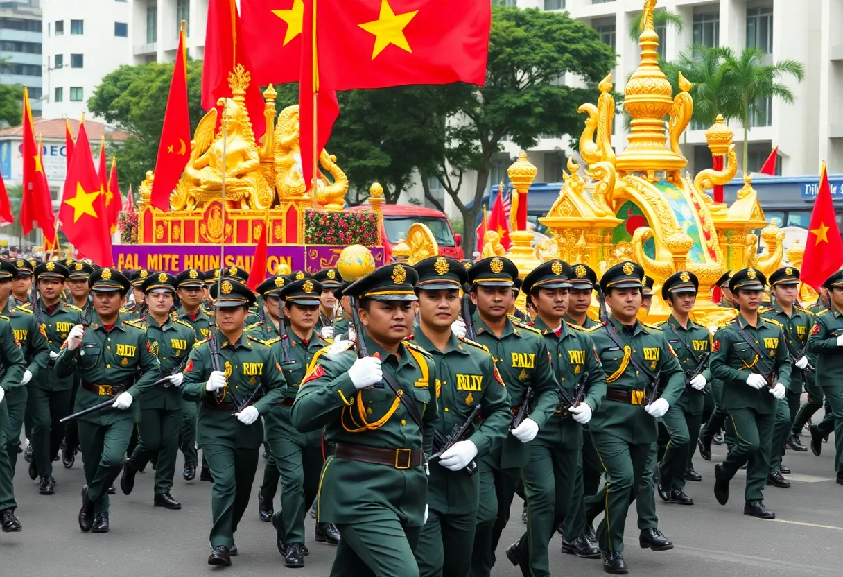 Vietnam military parade celebrating 50 years since the Fall of Saigon