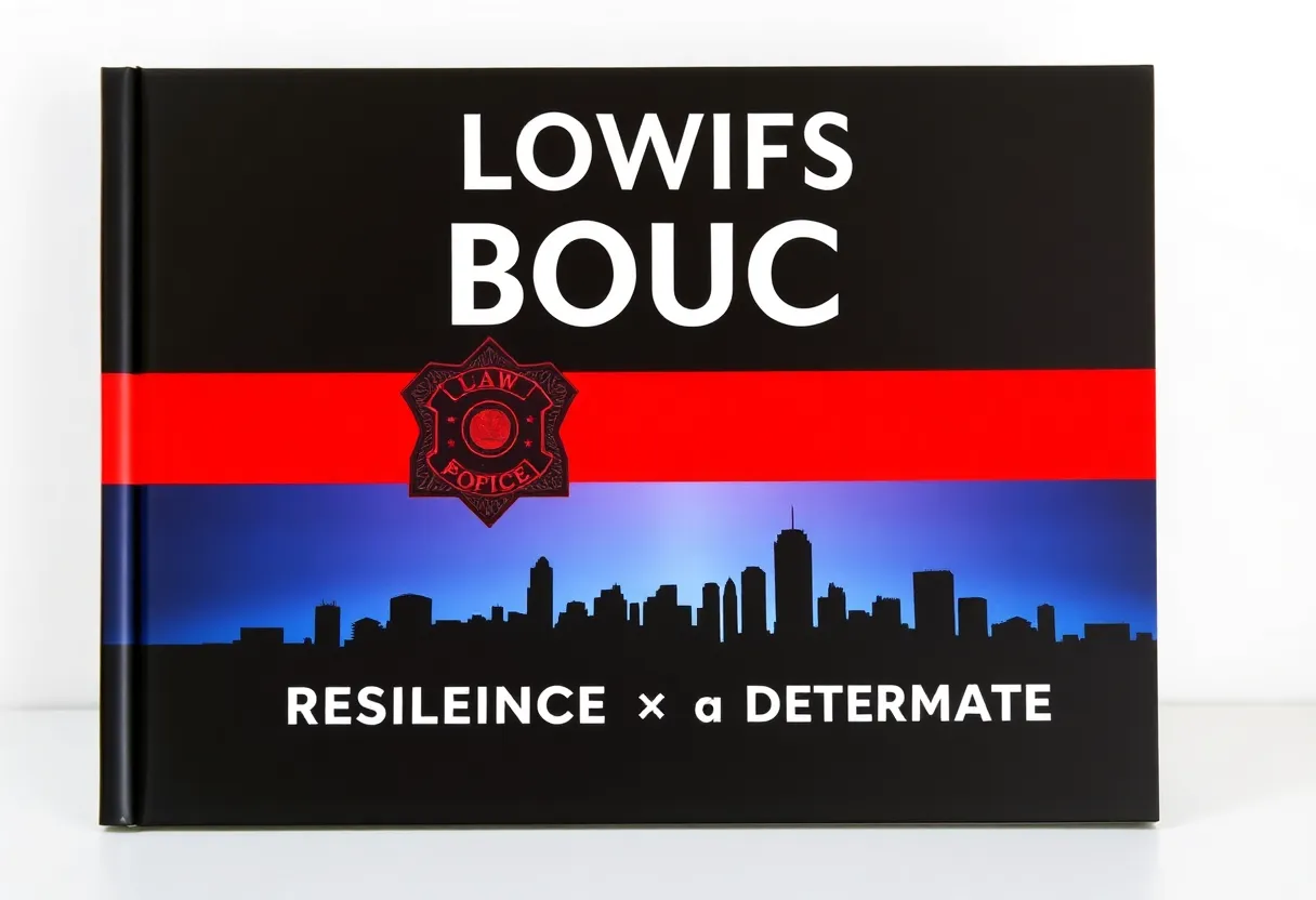 Cover of 'Badge Unbroken: The Robert Hall Story' featuring law enforcement badge and skyline.