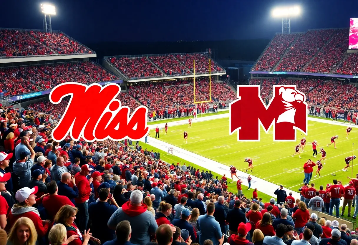 Ole Miss Rebels and Mississippi State Bulldogs football game
