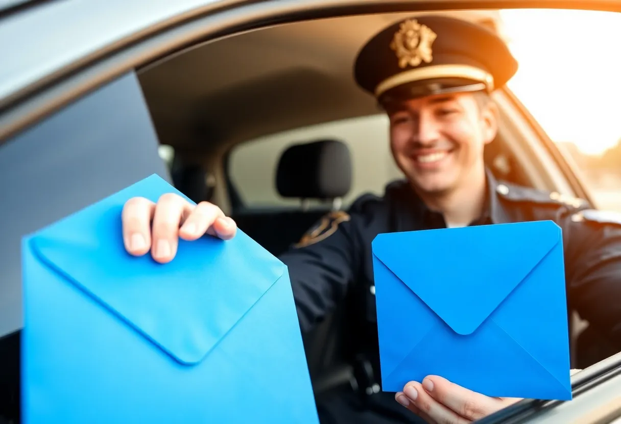 Blue envelope program communication tool for autistic drivers