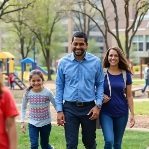 Families enjoying outdoor activities in Oxford, Mississippi's parks.