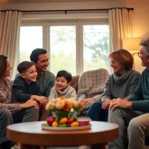 A warm family gathering honoring a beloved family member