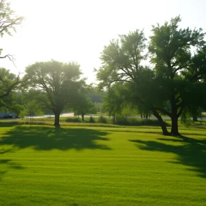 A tranquil Kansas landscape reflecting community and family values.