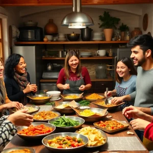 Community gathering in Memphis celebrating together with food