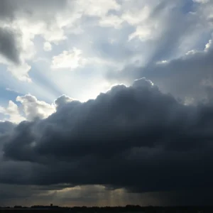 Dramatic sky over Memphis indicating weather changes