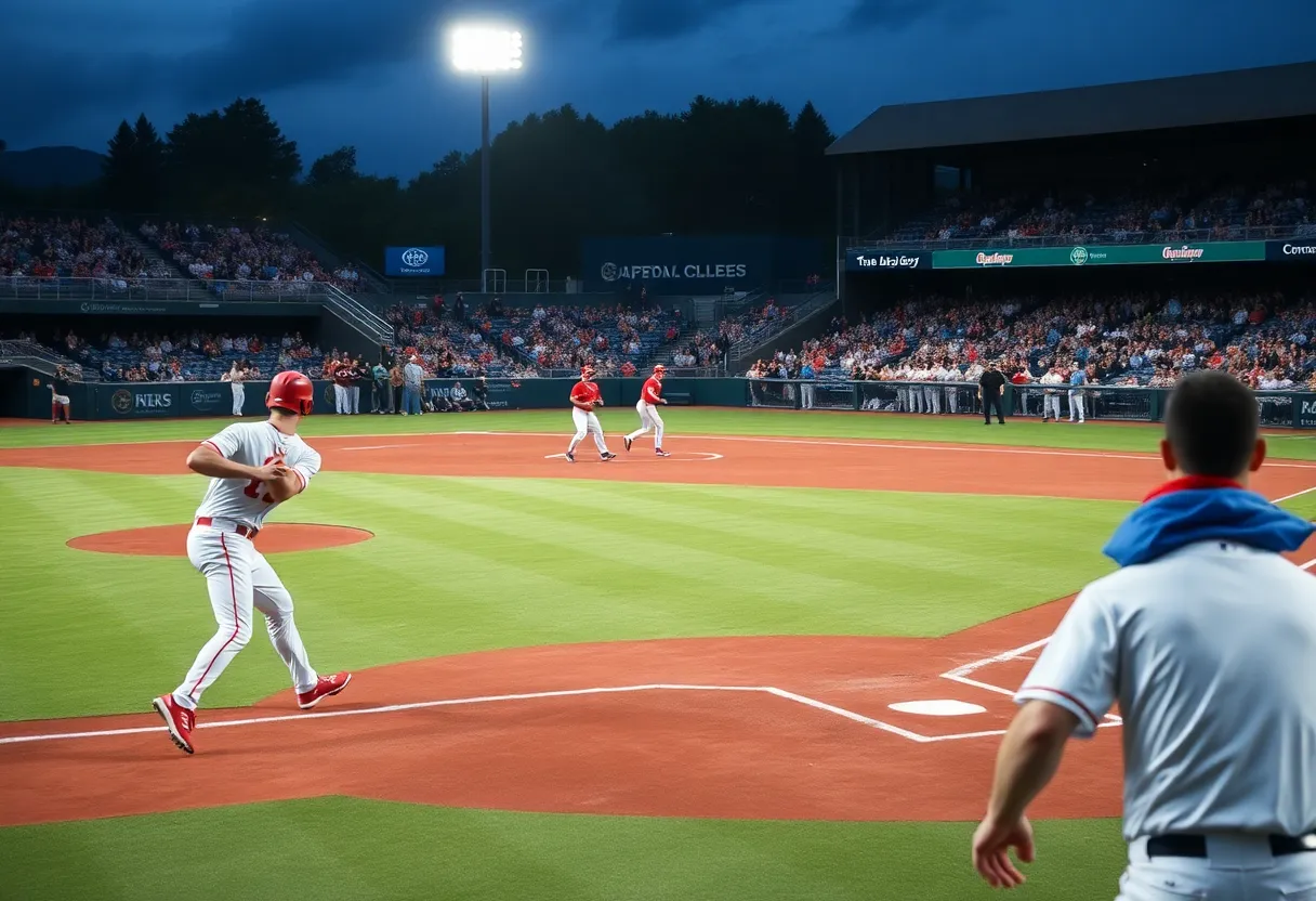 Murray State University baseball team competing against Ole Miss