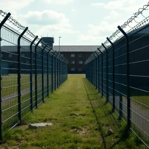 Scene of a high-security jail indicating vulnerabilities