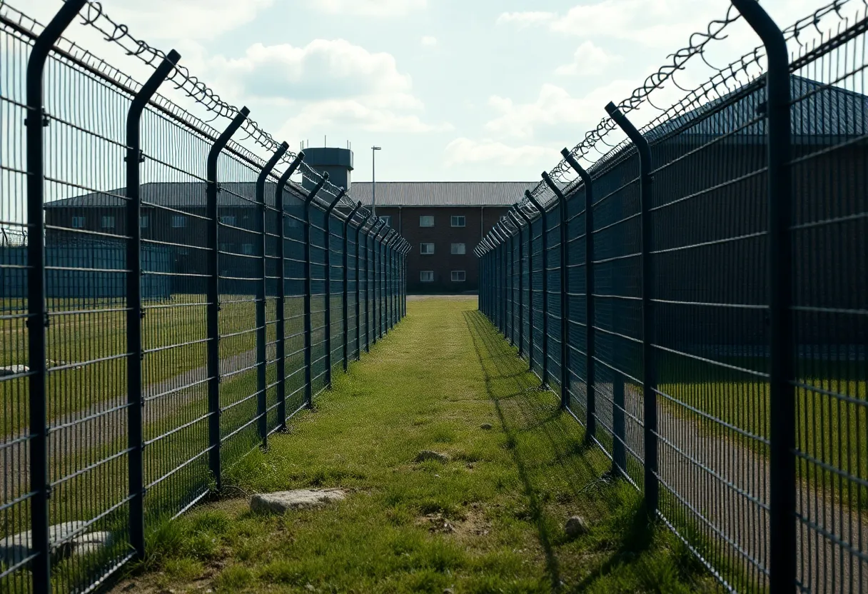 Scene of a high-security jail indicating vulnerabilities
