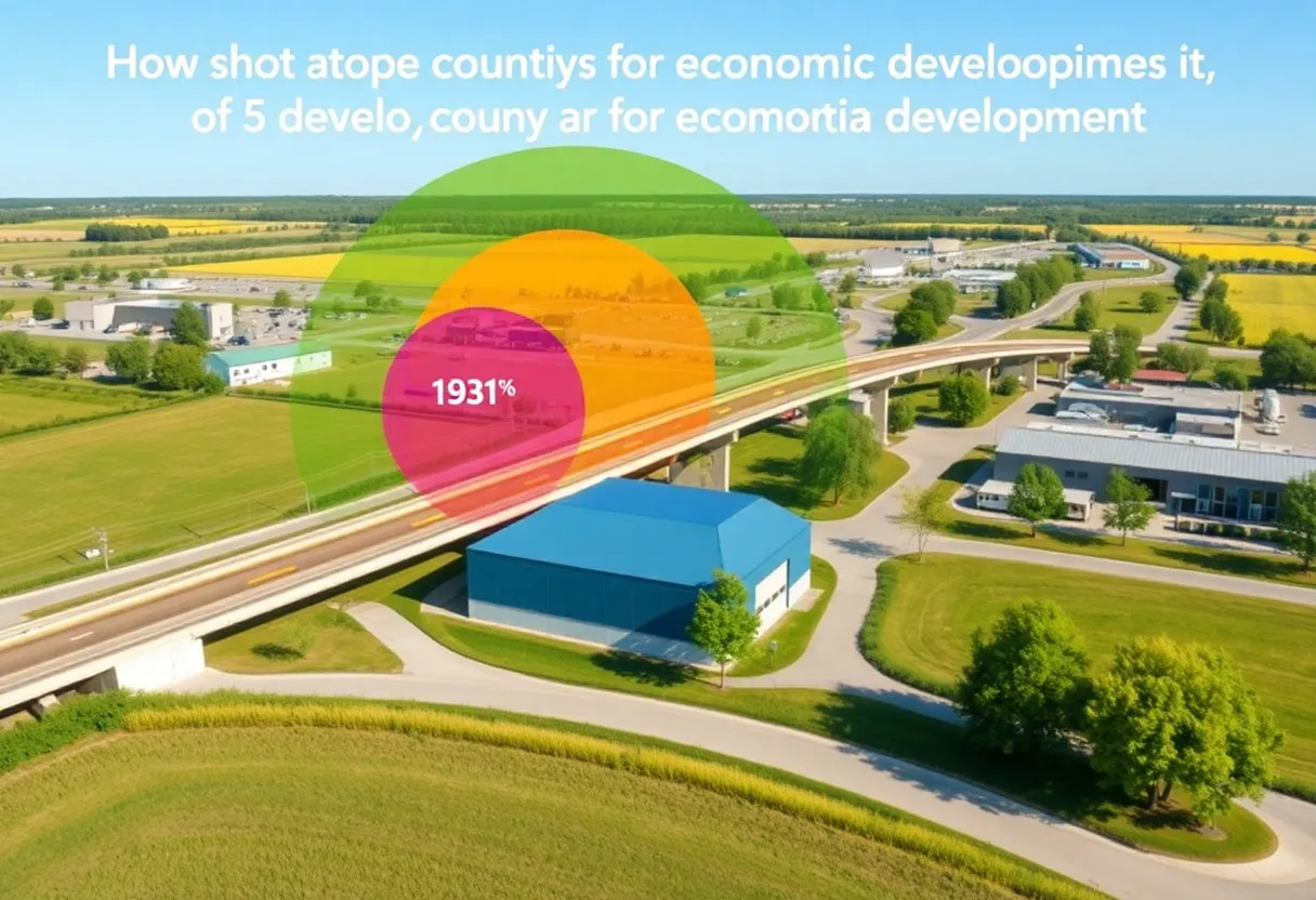 Graphic representation of collaboration for economic growth in Northwest Mississippi