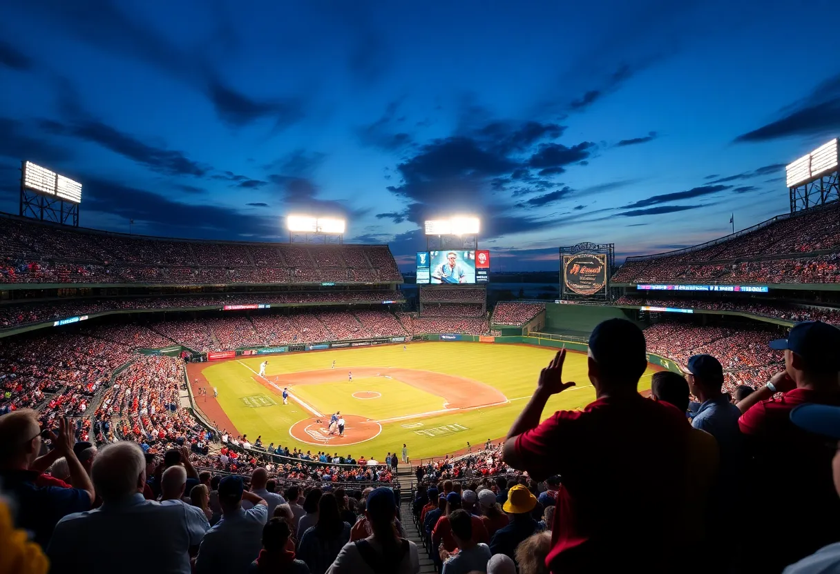 Ole Miss Rebels baseball team playing at Swayze Field.