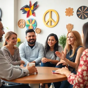 A community meeting promoting inclusivity and reform.