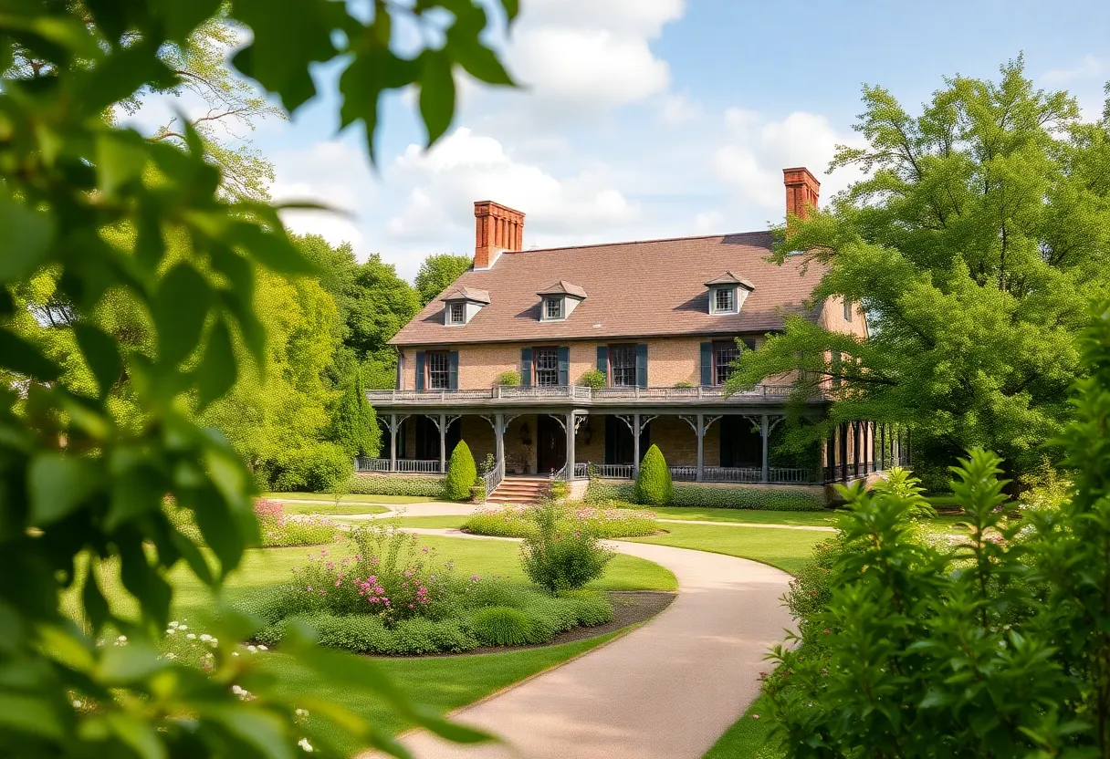 Exterior view of Rowan Oak, the historic home of William Faulkner
