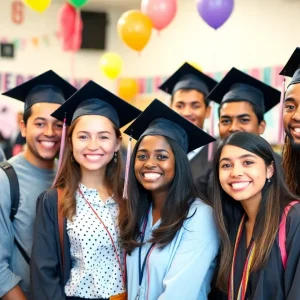 Students celebrating their achievements at Oxford Grammar High School