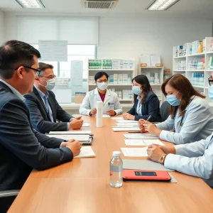 Pharmacists and health officials collaborating to address syphilis cases