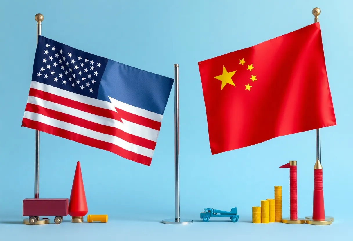 Symbolic representation of U.S.-China trade discussions