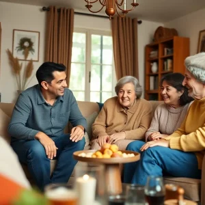 Family gathering celebrating life and legacy