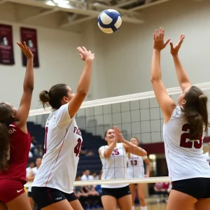 Florida State women's volleyball team during a match against Ole Miss