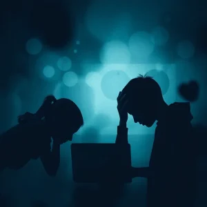 Conceptual representation of online harassment.