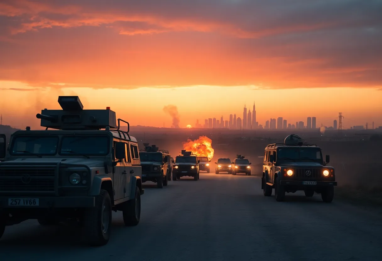 Military tensions in the Middle East between Israel and Iran