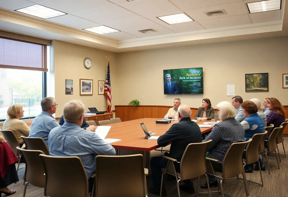 Murfreesboro City Council members in a workshop session.
