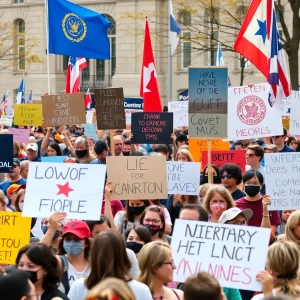 Protesters at No Kings rally in Mississippi