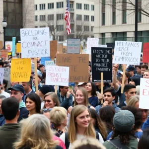 Diverse group of protesters gathered for the No Kings protests