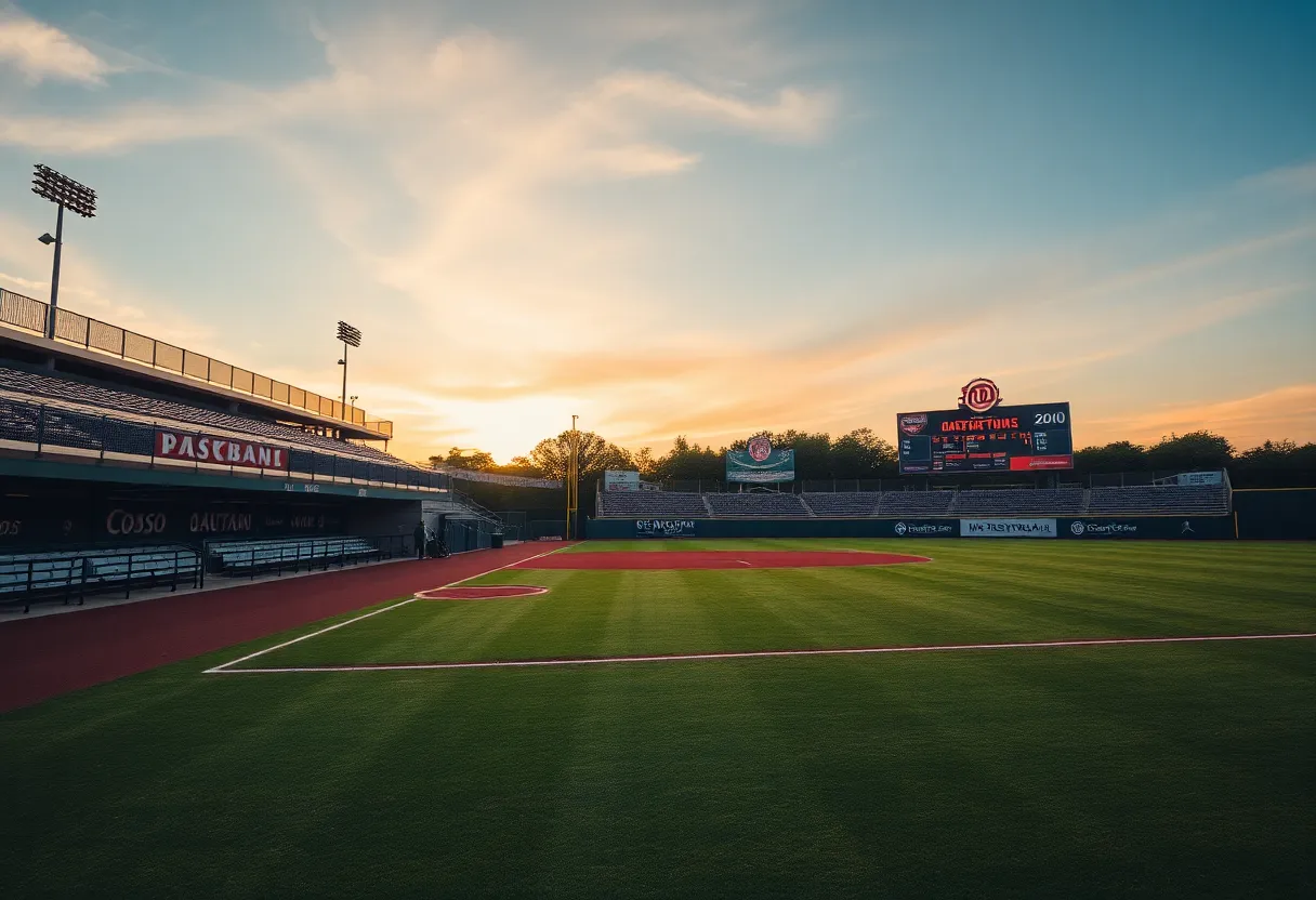 Abandoned baseball dugout on an empty field