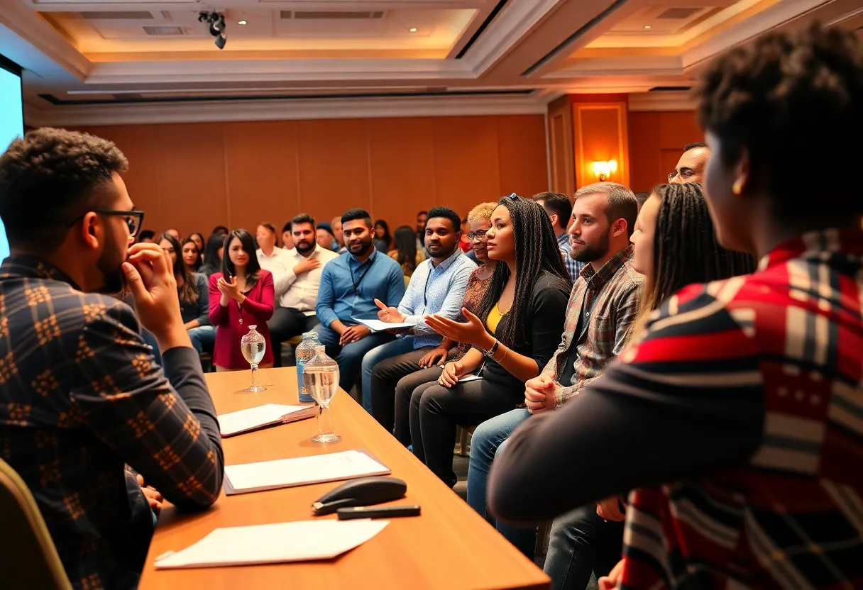 Entrepreneurs presenting at the Oxford CoBuilders Business Pitch Competition