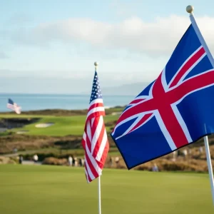 Pebble Beach golf course during the Walker Cup event