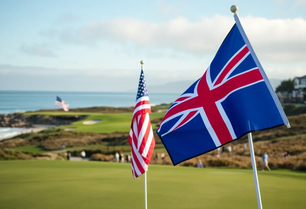 Pebble Beach golf course during the Walker Cup event