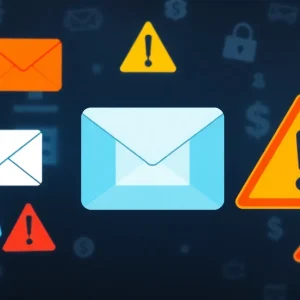 Illustration of phishing email scam