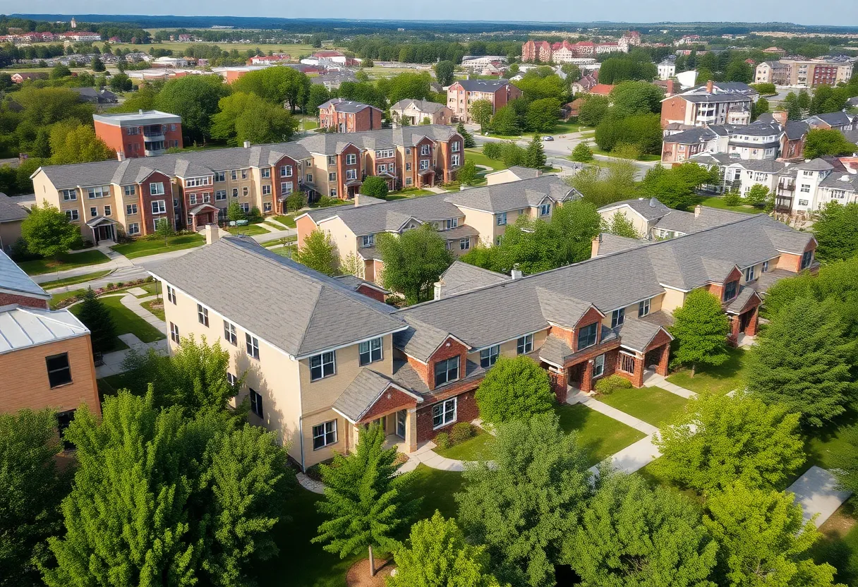 Modern student housing community in Oxford MS