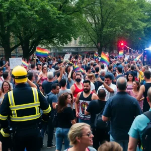 Emergency responders at a chaotic pride event in Dupont Circle