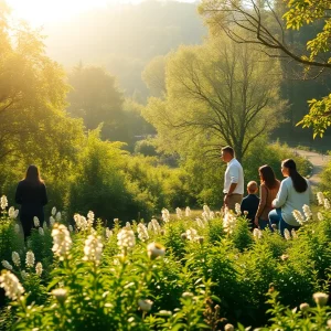 A peaceful landscape symbolizing community and love