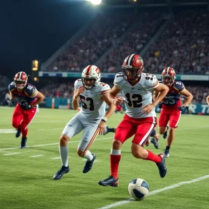 Football player showcasing athleticism on the field