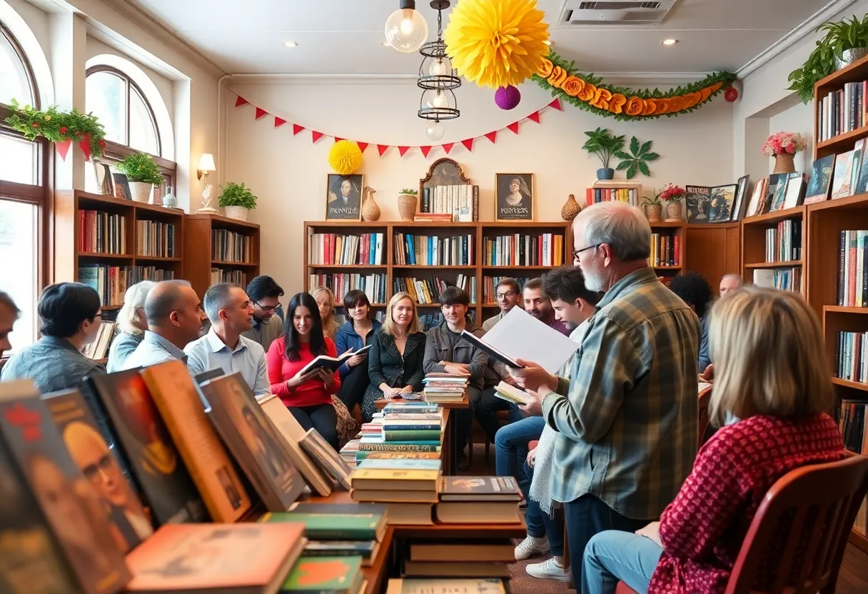 Audience at Katherine Wood's book launch for 'Sunburned'