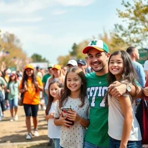 Community event celebrating Ole Miss athletics with fans and families.