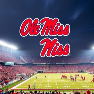 Ole Miss Rebels football team in action during a game