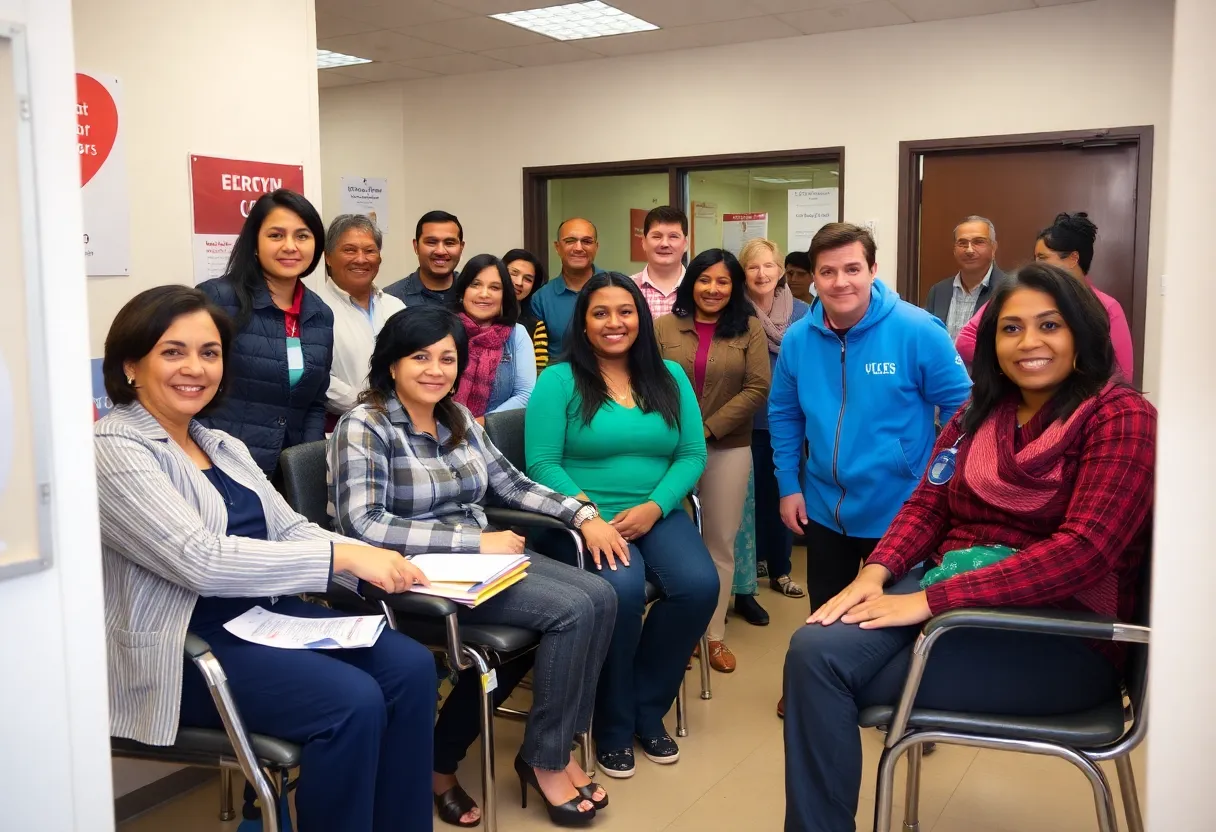 People donating blood at a Mississippi donation center, promoting community health.