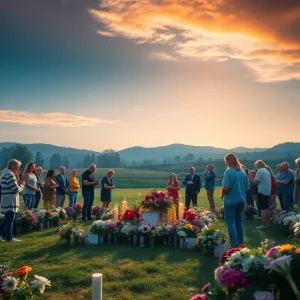 Community gathering for memorial service