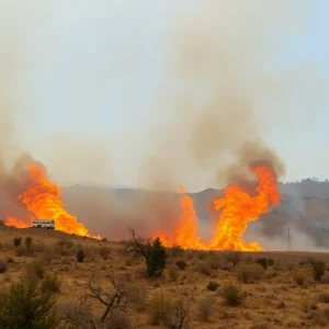 Firefighters battling the Pickett Fire in rugged Napa County terrain.