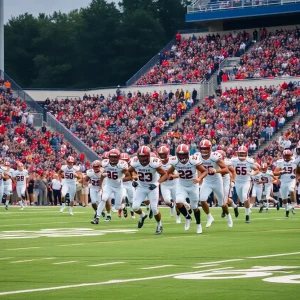 Florida Gators football team playing on the field