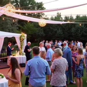 Guests enjoying the Party on the Green fundraiser at The Isom Place.