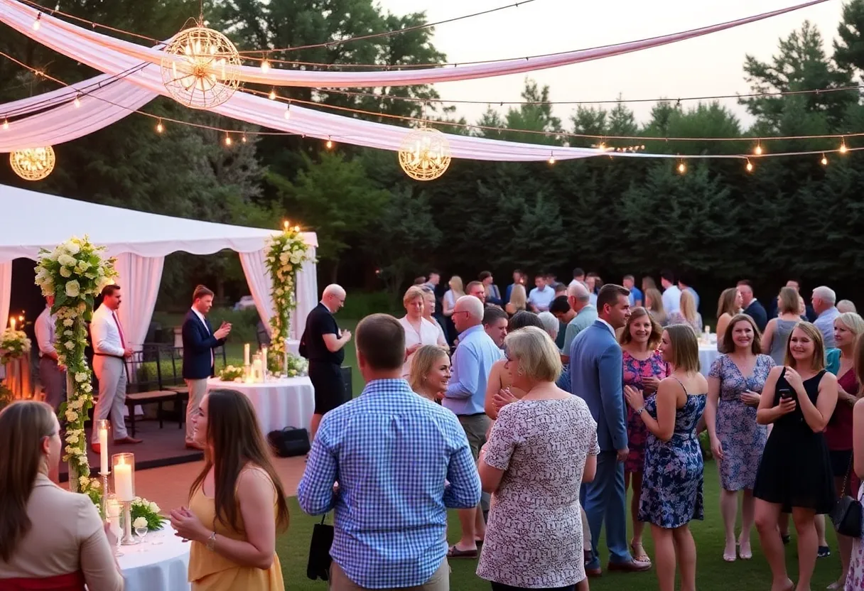 Guests enjoying the Party on the Green fundraiser at The Isom Place.