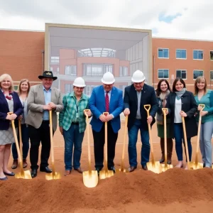 Groundbreaking ceremony for the new gym wing at Regents School of Oxford