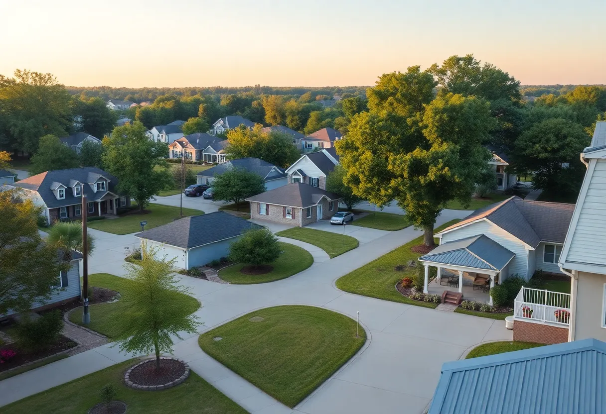 A picturesque scene of Madison, Mississippi, representing community and quality of life