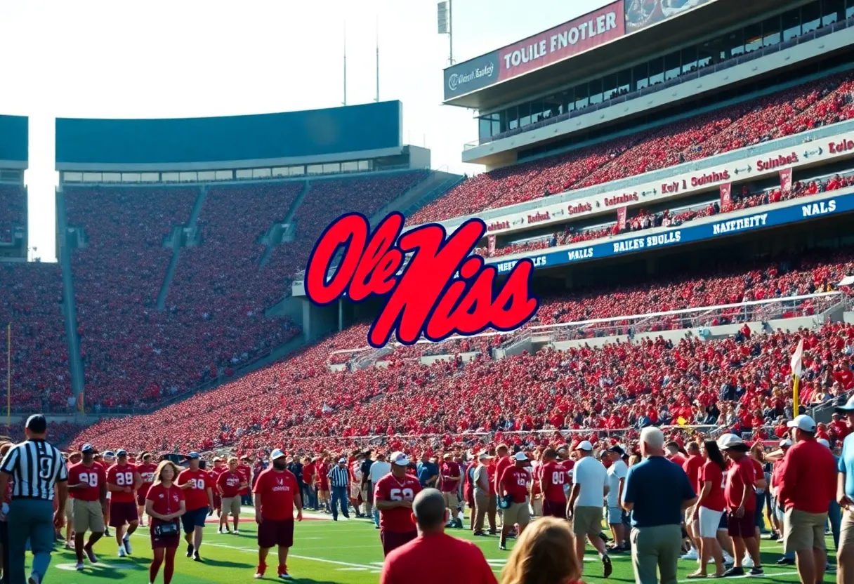 Ole Miss Rebels football kickoff event at stadium