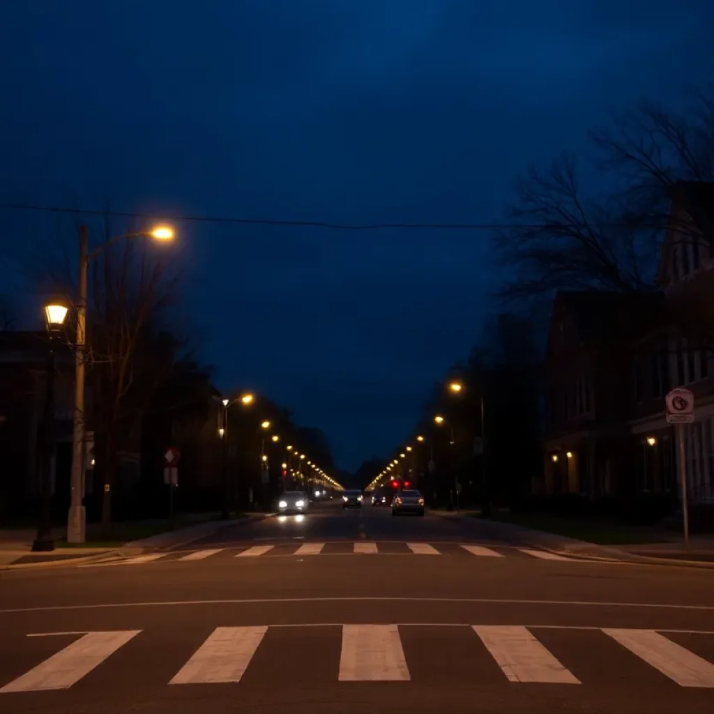 Pedestrian crosswalk in Oxford with safety signage